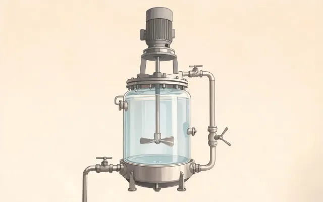 Illustration of a jacketed chemical reactor cell used as a visual placeholder, not a mapped office